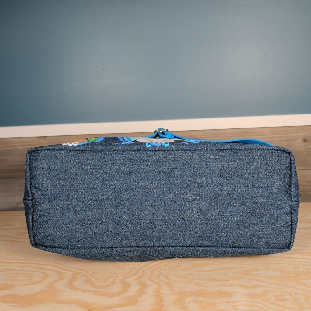 Brighton Artful At Heart Fur Family East West Denim Denim Tote Cats Dogs - Picture 8 of 12